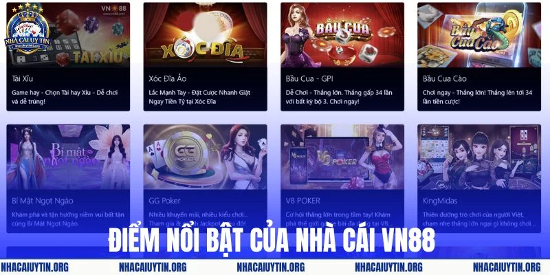 Điểm nổi bật của nhà cái VN88 
