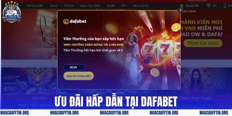 Ưu đãi hấp dẫn tại DAFABET 