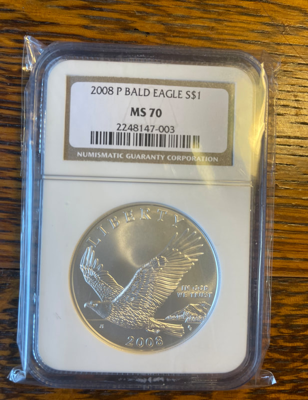 2008 Bald eagle silver coin